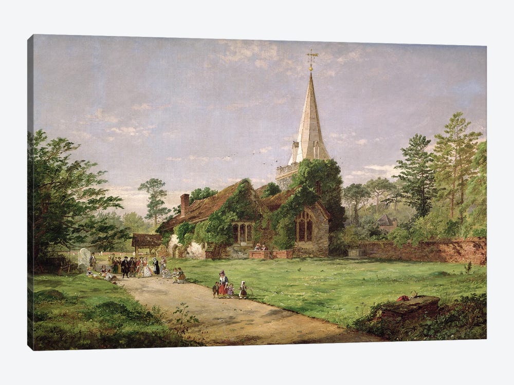 Stoke Poges Church  by Jasper Francis Cropsey 1-piece Canvas Artwork