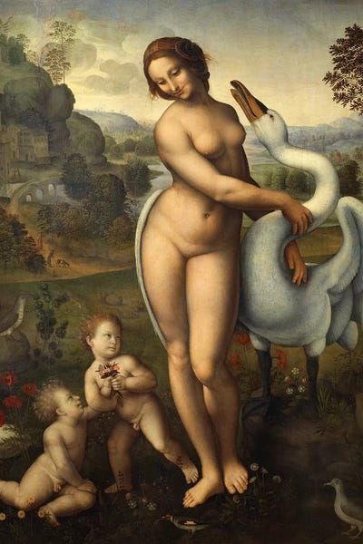 Renaissance: Leda and swan  by Leonardo da Vinci