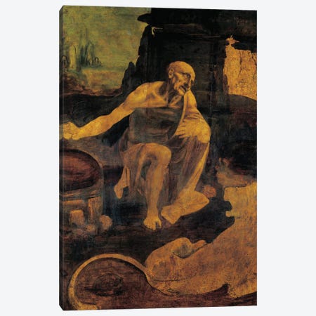 St. Jerome, c.1480-82  Canvas Print #BMN4072} by Leonardo da Vinci Art Print