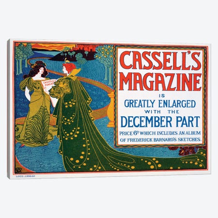 Advertisement for 'Cassell's Magazine', 1896  Canvas Print #BMN4088} by Louis John Rhead Canvas Artwork