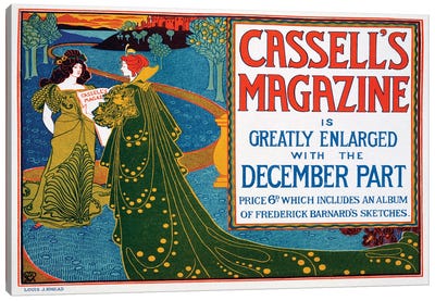 Advertisement for 'Cassell's Magazine', 1896  Canvas Art Print