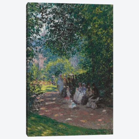 In the Park Monceau, 1878  Canvas Print #BMN4097} by Claude Monet Canvas Wall Art