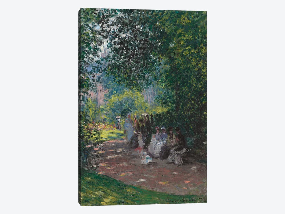 In the Park Monceau, 1878  by Claude Monet 1-piece Canvas Print