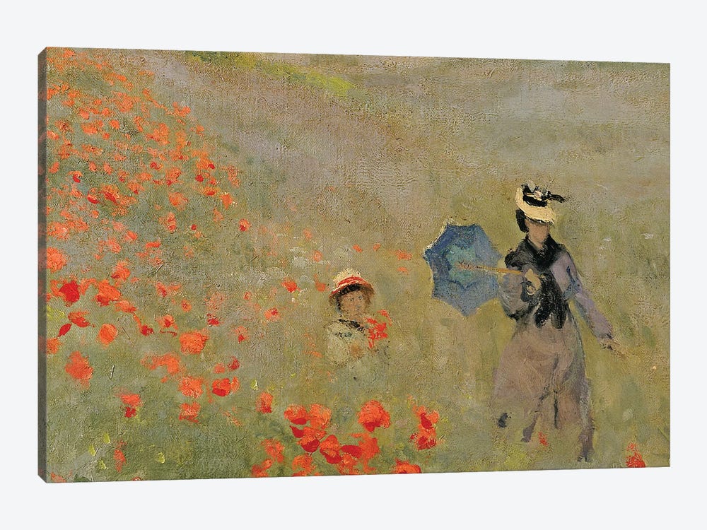 Wild Poppies, near Argenteuil  by Claude Monet 1-piece Canvas Art Print