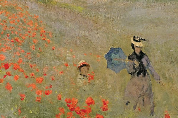 All Things Monet: Wild Poppies, near Argenteuil  by Claude Monet