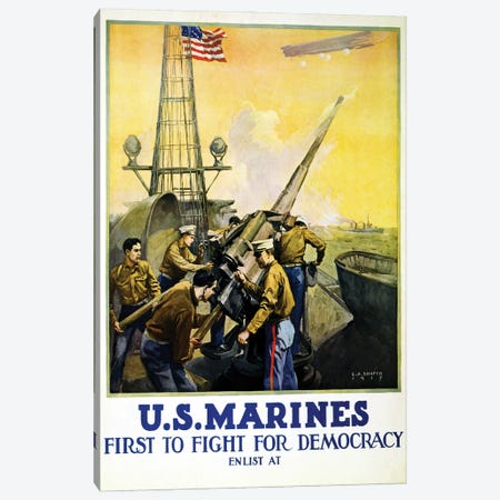 U.S. Marines, 1917  Canvas Print #BMN4108} by Leon Alaric Shafer Canvas Print