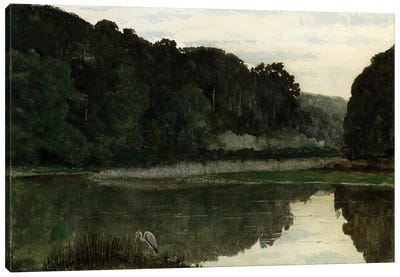 Landscape with Heron, 1868  Canvas Art Print