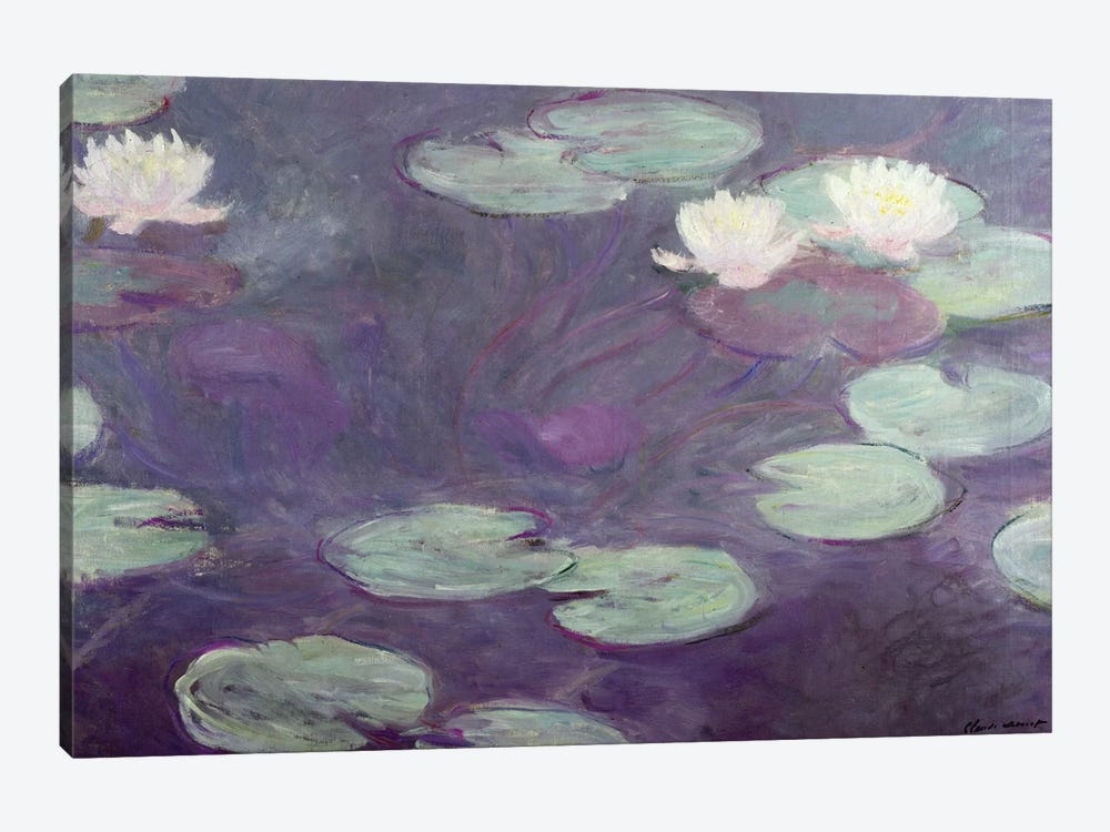 Waterlilies  by Claude Monet 1-piece Canvas Art Print