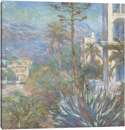 Villas at Bordighera, 1884  Canvas Art Print - Claude Monet