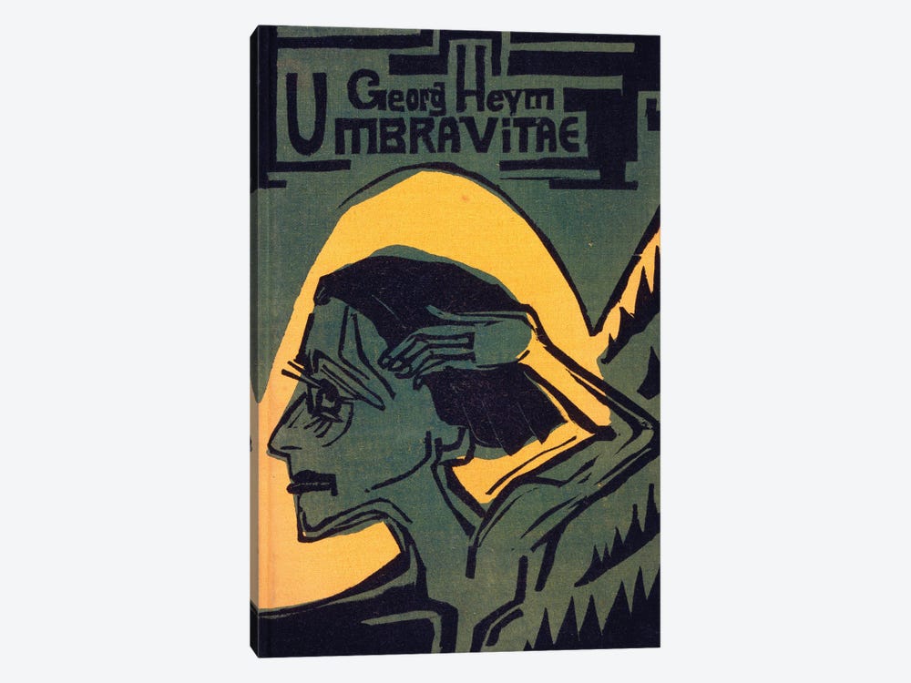 Cover of 'Umbra Vitae' by Georg Heym, published 1924  1-piece Canvas Art