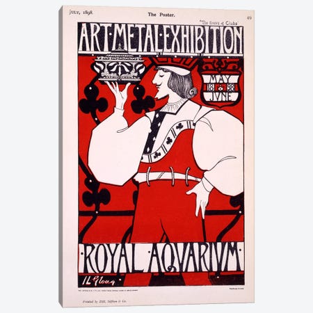 Poster for 'Art Metal Exhibition' at the Royal Aquarium, 1898  Canvas Print #BMN4136} by Isobel Lilian Gloag Art Print