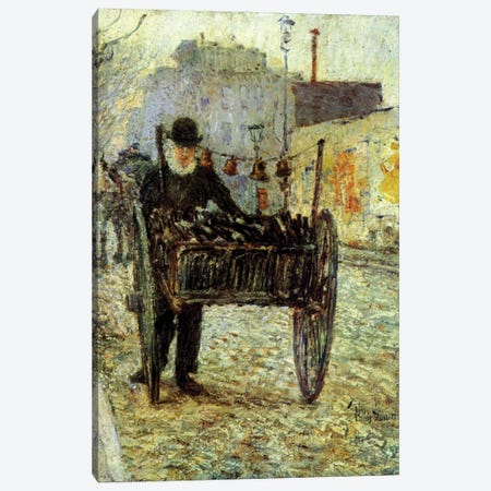 Old Man Carrying Bottles, 1892  Canvas Print #BMN4142} by Childe Hassam Art Print