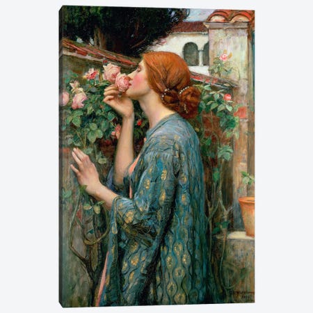 The Soul Of The Rose, 1908  Canvas Print #BMN414} by John William Waterhouse Canvas Wall Art
