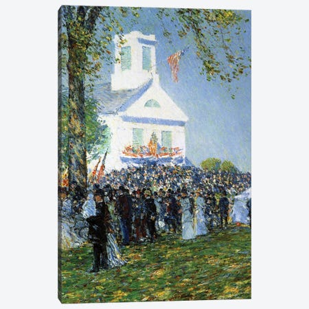 An American Country Fair, 1890  Canvas Print #BMN4152} by Childe Hassam Canvas Artwork