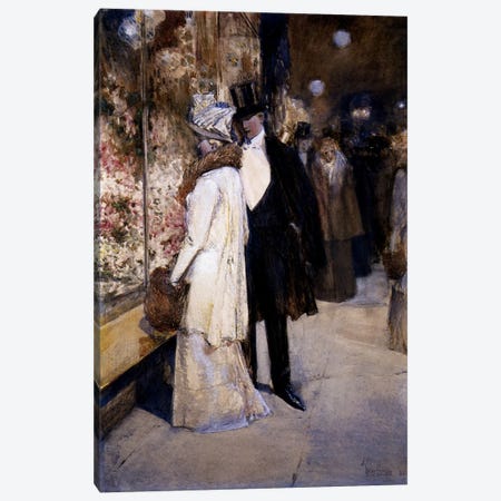 New Year's Nocturne, New York, 1892  Canvas Print #BMN4160} by Childe Hassam Art Print