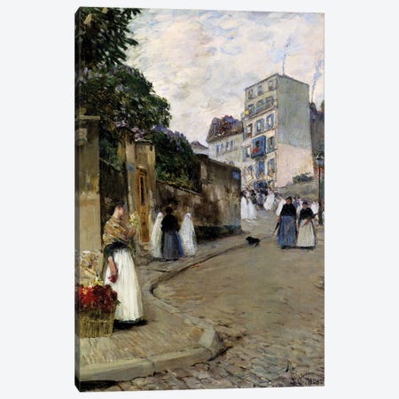 Montmartre, Paris, 1889  Canvas Print #BMN4169} by Childe Hassam Canvas Print