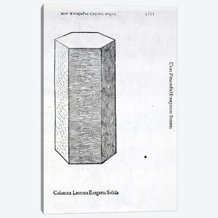 Columna Laterata Exagona Solida Canvas Print #BMN4182} by Leonardo da Vinci Art Print