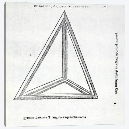 Pyramis Laterata Triangula Inequilatera Vacua Canvas Print #BMN4185} by Leonardo da Vinci Canvas Artwork