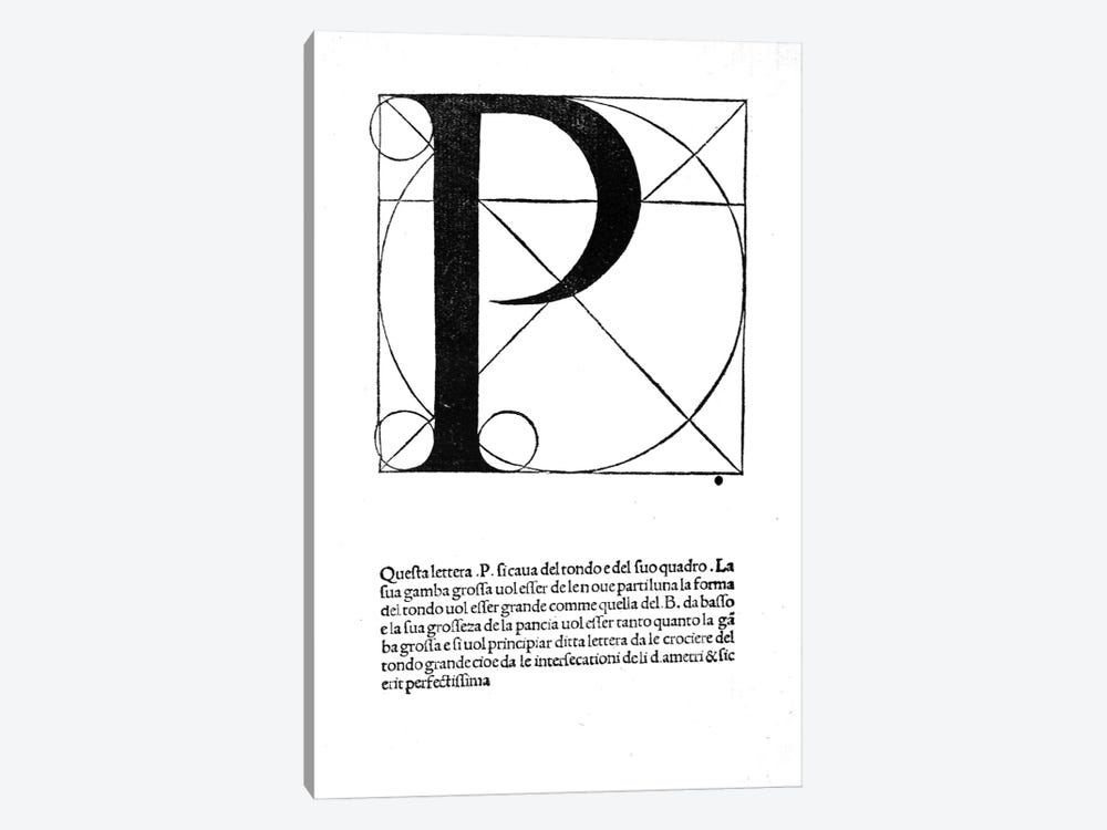 Letter P 1-piece Canvas Print