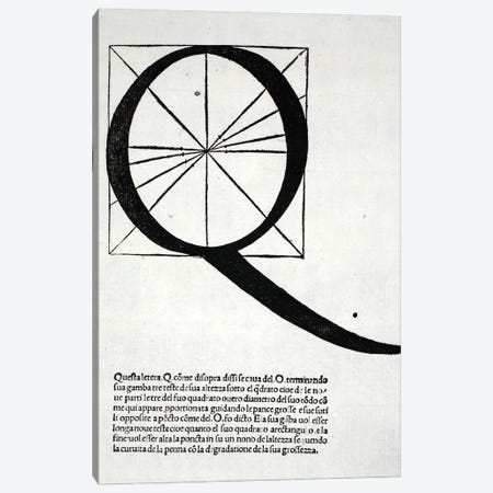 Letter Q Canvas Print #BMN4204} by Leonardo da Vinci Art Print