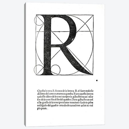 Letter R Canvas Print #BMN4205} by Leonardo da Vinci Canvas Print