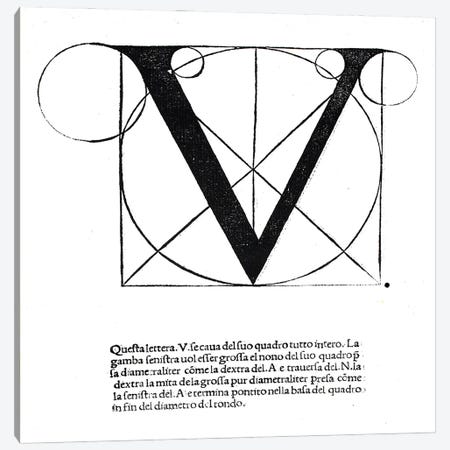 Letter V Canvas Print #BMN4208} by Leonardo da Vinci Canvas Art