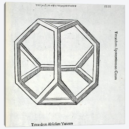 Tetraedron Abscisum Vacuum Canvas Print #BMN4215} by Leonardo da Vinci Canvas Art