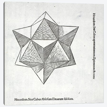 Hexaedron Abscisum Elevatum Solidum Canvas Print #BMN4223} by Leonardo da Vinci Canvas Art