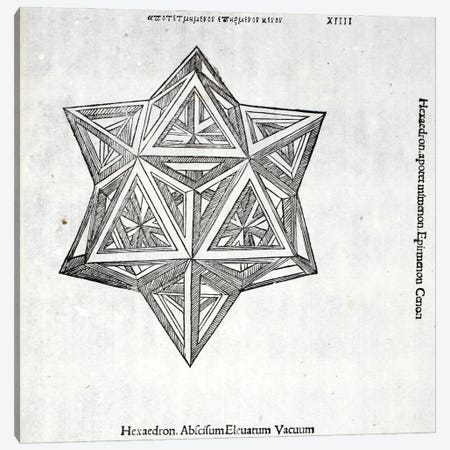 Hexacedron Abscisum Elevatum Vacuum Canvas Print #BMN4224} by Leonardo da Vinci Art Print
