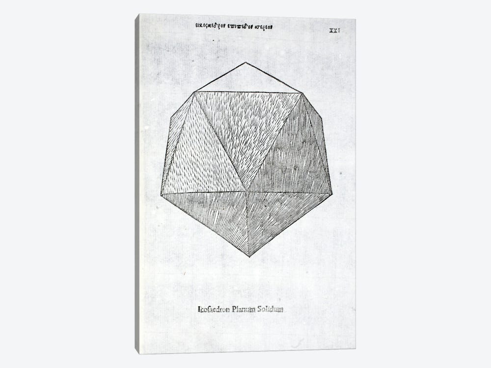 Icosaedron Planum Solidum 1-piece Art Print