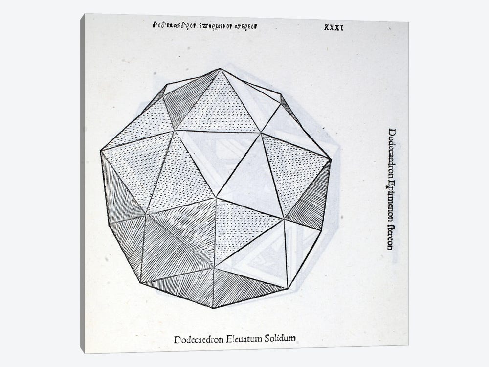 Dodecaedron Elevatum Solidum 1-piece Canvas Artwork