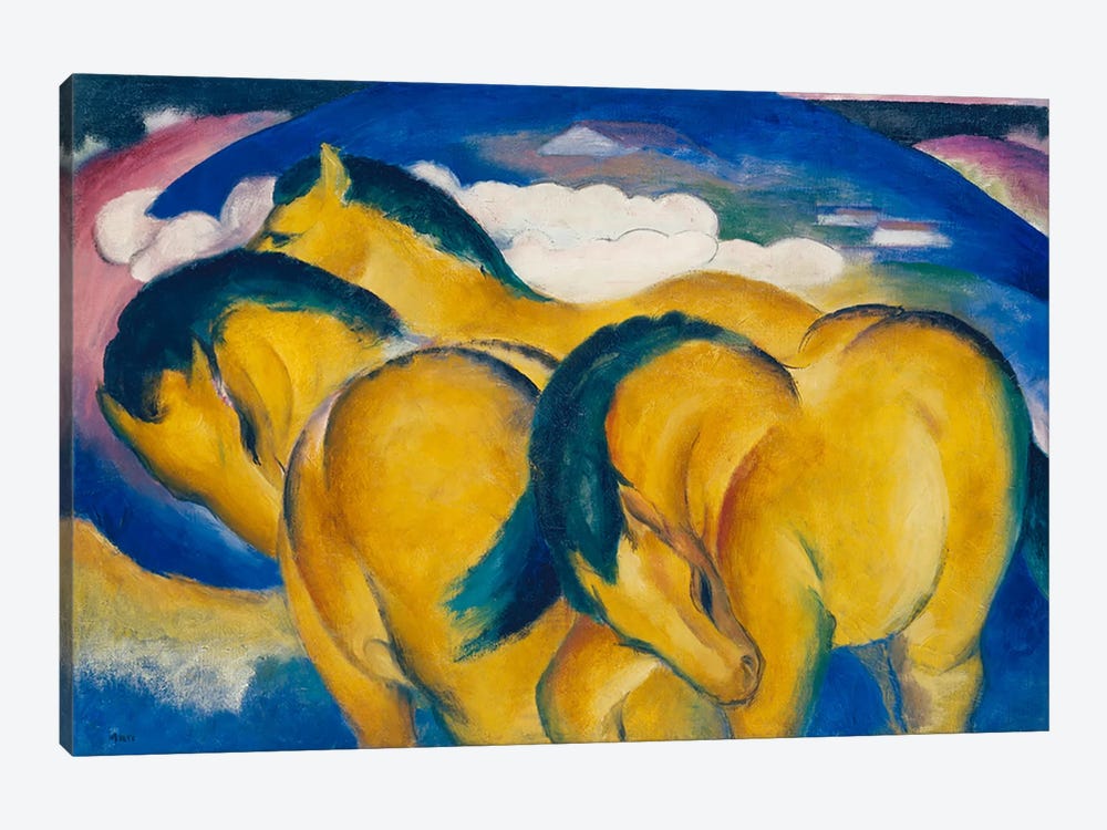 The Little Yellow Horses, 1912  by Franz Marc 1-piece Canvas Art Print