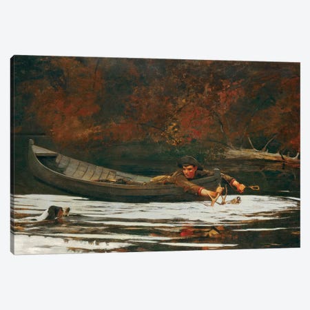 Hound And Hunter, 1892  Canvas Print #BMN4244} by Winslow Homer Canvas Print