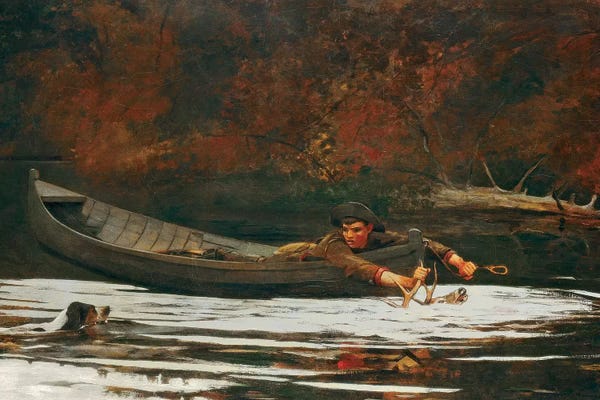 Winslow Homer: Hound And Hunter, 1892  by Winslow Homer