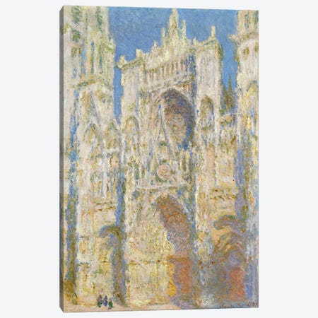 Rouen Cathedral, West Facade, Sunlight, 1894  Canvas Print #BMN4245} by Claude Monet Canvas Art Print