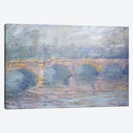 Waterloo Bridge, London, at Sunset, 1904  Canvas Print #BMN4248} by Claude Monet Canvas Wall Art