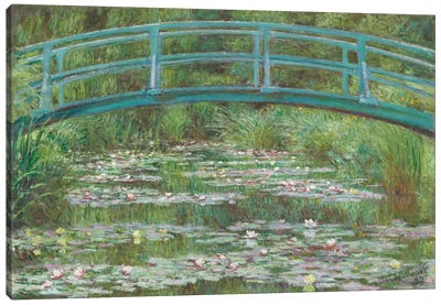 The Japanese Footbridge, 1899  Canvas Art Print - Pond Art