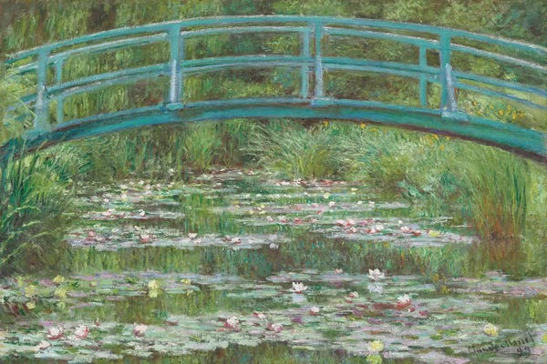 Ponds: The Japanese Footbridge, 1899  by Claude Monet
