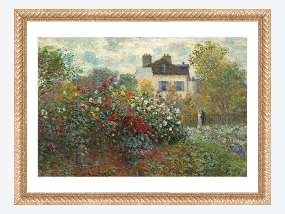 The Artist\'s Garden in Argenteuil - Canvas | Can Monet Artwork Claude