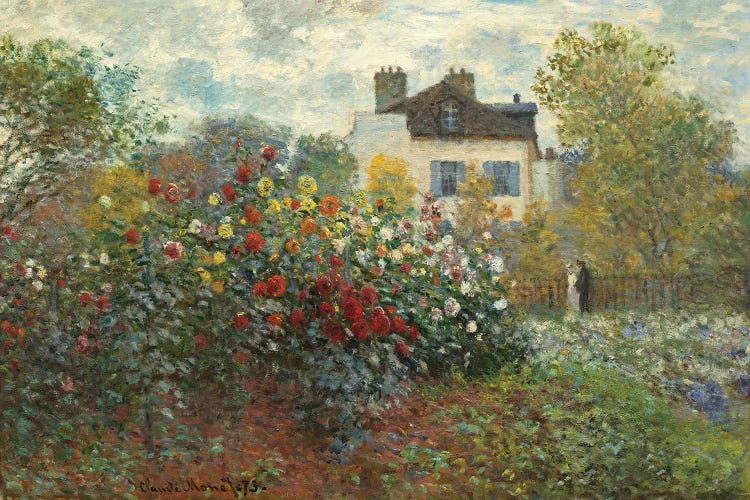 The Artist's Garden in Argenteuil  by Claude Monet wall art