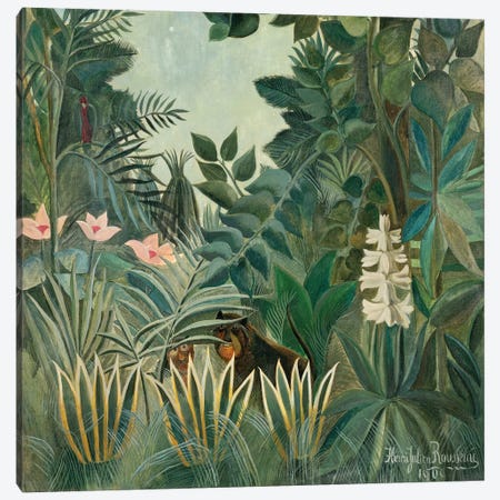 The Equatorial Jungle, 1909  Canvas Print #BMN4256} by Henri Rousseau Canvas Art