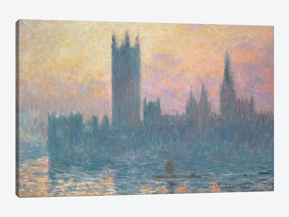 The Houses of Parliament, Sunset, 1903  by Claude Monet 1-piece Canvas Artwork