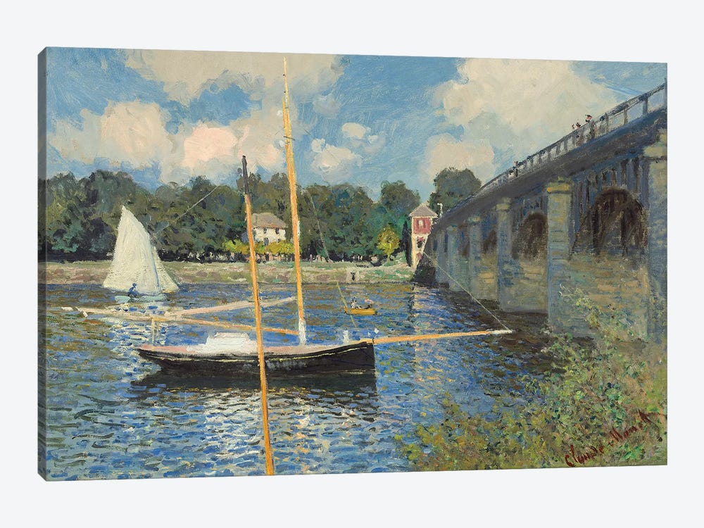 The Bridge at Argenteuil, 1874  by Claude Monet 1-piece Canvas Art Print