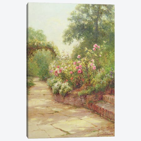 The Garden Steps Canvas Print #BMN427} by Ernest Walbourn Art Print