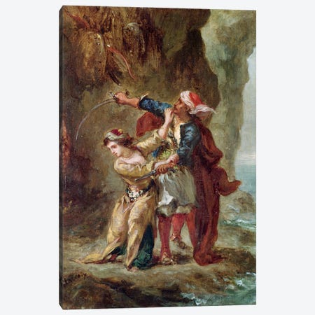 The Bride of Abydos, 1843  Canvas Print #BMN430} by Ferdinand Victor Eugene Delacroix Art Print