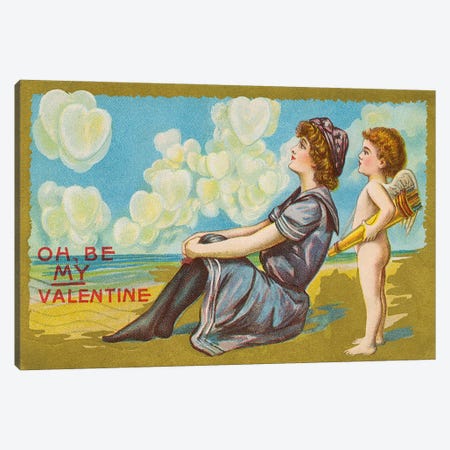 Oh Be My Valentine postcard, 1911  Canvas Print #BMN4333} by American School Canvas Artwork