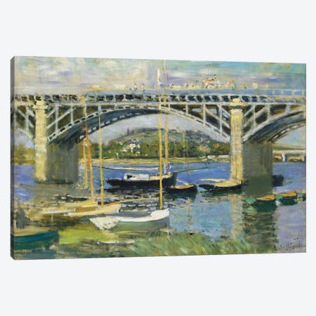 Bridge over the River at Argenteuil, 1874  Canvas Print #BMN4335} by Claude Monet Canvas Print