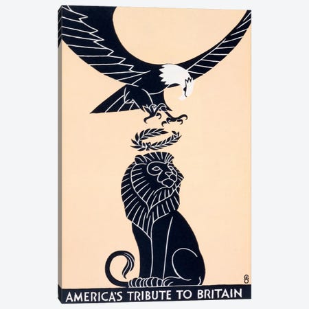 America's Tribute to Britain, The Marchbanks Press, New York, 1917  Canvas Print #BMN4339} by Frederic G. Cooper Canvas Art