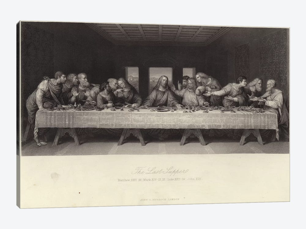 The Last Supper  by Leonardo da Vinci 1-piece Canvas Wall Art