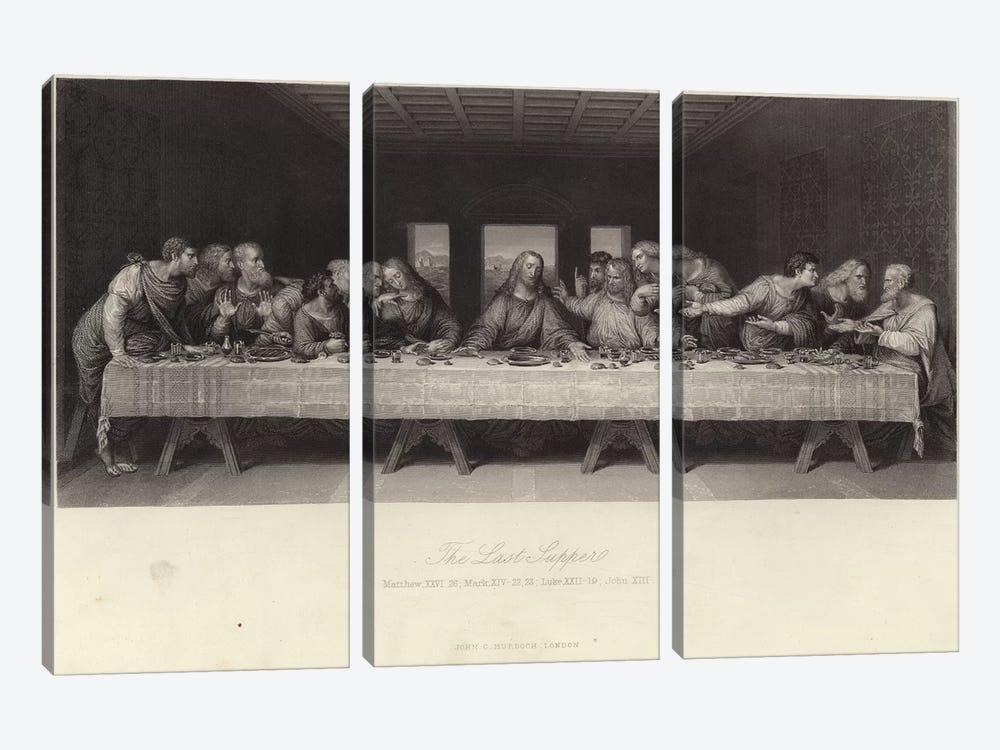 The Last Supper  by Leonardo da Vinci 3-piece Canvas Artwork